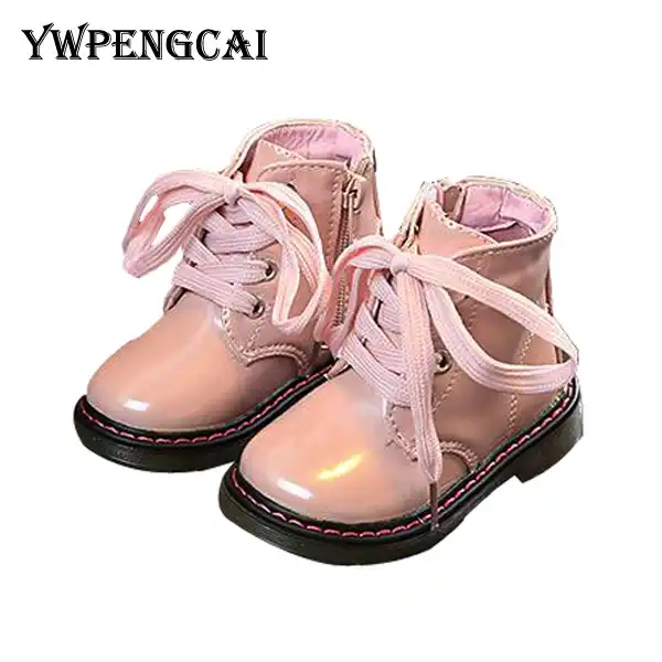 girls pink leather boots