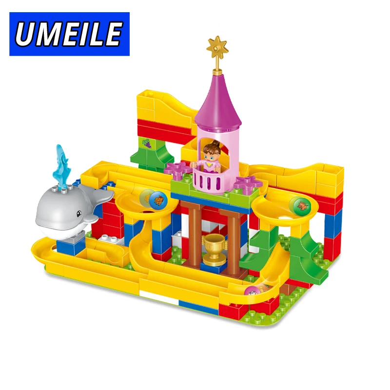 UMEILE Brand 3 Style Funny DIY Race Run Track Construction Balls Rolling Track Building Blocks Compatible With Duplo
UMEILE Brand 3 Style Funny DIY Race Run Track Construction Balls Rolling Track Building Blocks Compatible With Duplo