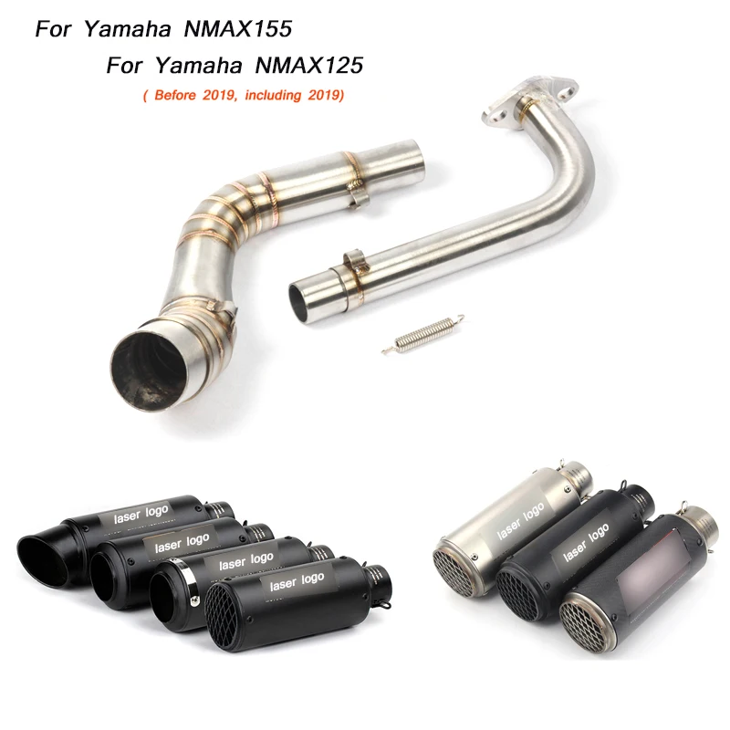 NMAX125 150 Motorcycle Stainless Steel Front Connecting Pipe with Tail Exhaust Muffler Pipe Until 2019 Silencer System
NMAX125 150 Motorcycle Stainless Steel Front Connecting Pipe with Tail Exhaust Muffler Pipe Until 2019 Silencer System