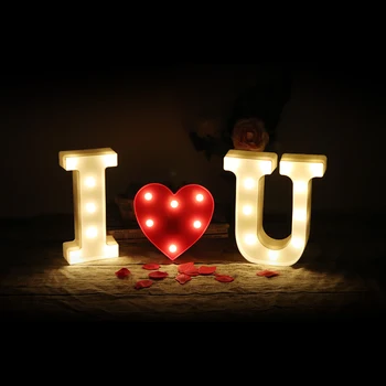 Romantic 3D Letter LED Night Light Alphabet Sign Marquee Night Lamp Love Heart Birthday Wedding Party Decor Lovers Gifts
Romantic 3D Letter LED Night Light Alphabet Sign Marquee Night Lamp Love Heart Birthday Wedding Party Decor Lovers Gifts