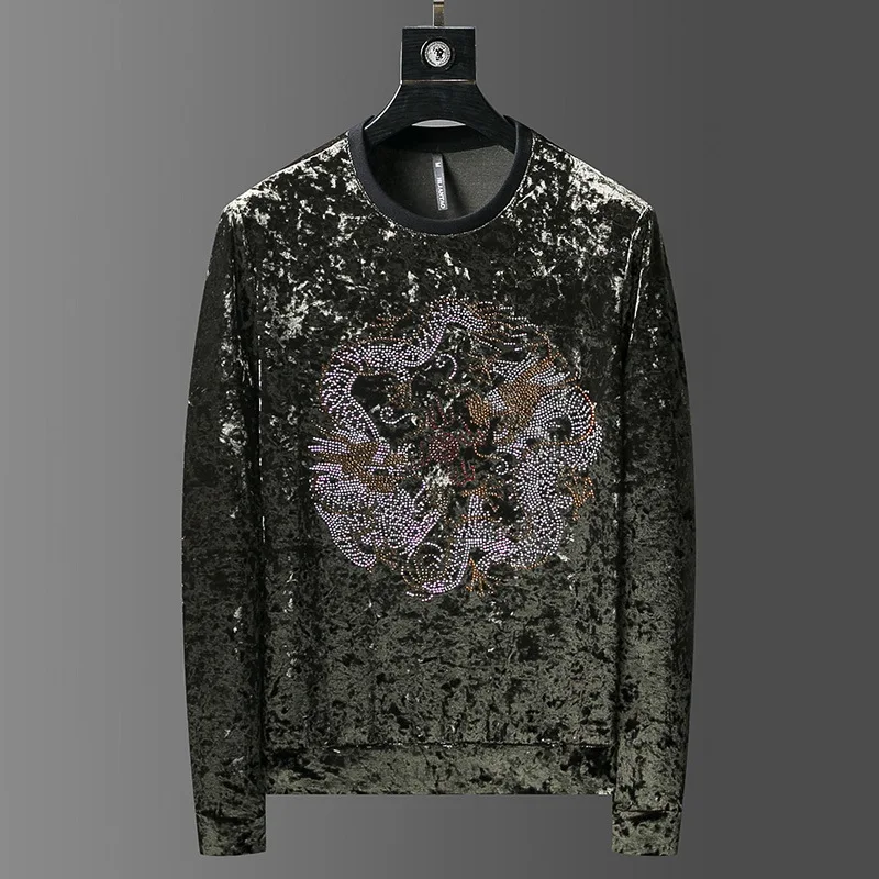 2019 New Arrived Rhinestones Dragon Streetwear Velvet Hoodies Mens High Street Clothing Pullovers Hip Hop Full Slim Sweatshirts
2019 New Arrived Rhinestones Dragon Streetwear Velvet Hoodies Mens High Street Clothing Pullovers Hip Hop Full Slim Sweatshirts