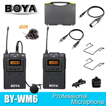 BOYA Microphone BY-WM6 Professional Wireless System 48 Channel UHF Microphone with Transmitter For Canon Nikon DSLR Camcorders
BOYA Microphone BY-WM6 Professional Wireless System 48 Channel UHF Microphone with Transmitter For Canon Nikon DSLR Camcorders