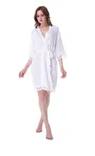 2017 Hot Koop Vijf Stuk Pak Kimono Kant Gewaad Pyjama Katoen Stijl Bruid Bruidsmeisje Gewaad Mode Zachte Badjas Bruiloft Dressing(China)