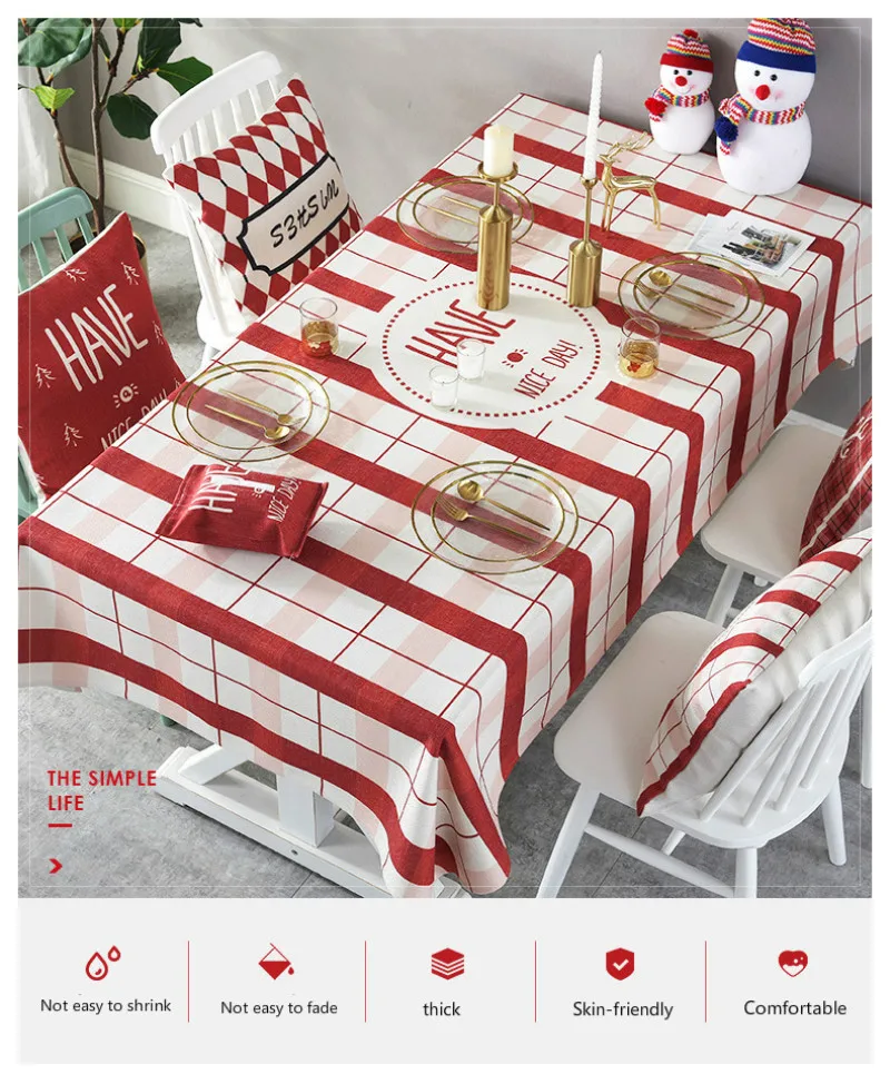RULDGEE 2018 New Year Table Cloth Christmas Cotton Linen Rectangular Table Cloth Tablecloths House Christmas Decoration
RULDGEE 2018 New Year Table Cloth Christmas Cotton Linen Rectangular Table Cloth Tablecloths House Christmas Decoration