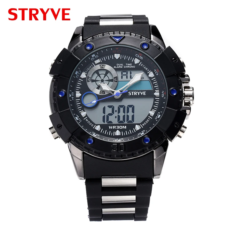 Relogios masculine STRYVE Top Luxury Brand 3atm Wateprroof Men's army digital quartz watches dual movement dropshipping watches
Relogios masculine STRYVE Top Luxury Brand 3atm Wateprroof Men's army digital quartz watches dual movement dropshipping watches