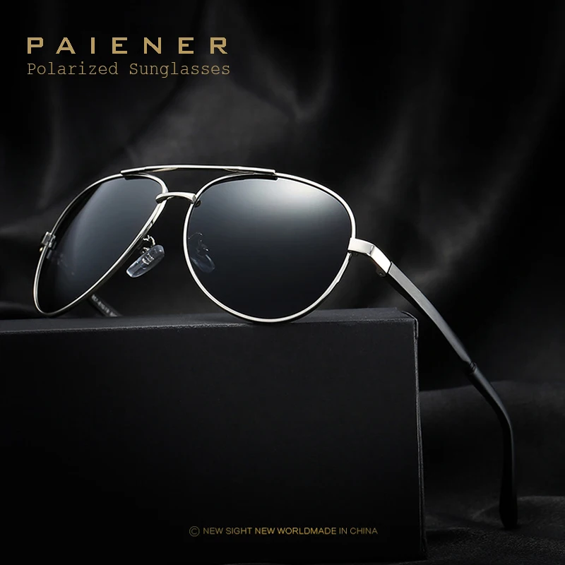 

2017 PAIENER UV400 Pilot Yurt Sun Glasses Men Polarized Sunglasses Brand Design Driving Glasses Goggles Oculos de sol 1306