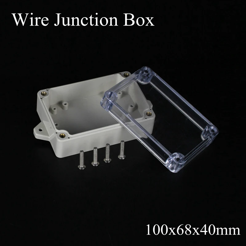 

IP65 100x68x40mm Waterproof Junction Box Transparent Plastic Project Box Terminal Clear Outdoor Enclosure Box Wall Mounting