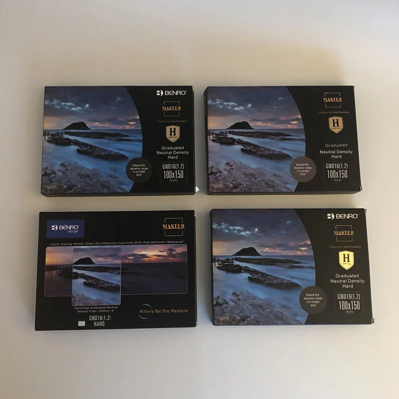 Benro MasterH 100x150mm Soft GND8+ Reverse gnd0.9+100mm ND1000+ND64 Square Filter kit
Benro MasterH 100x150mm Soft GND8+ Reverse gnd0.9+100mm ND1000+ND64 Square Filter kit