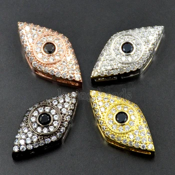 10Pcs/Lot Evil Eye Zircon Gem Stones Micro Pave Connector Bracelet Charm Beads Gunmetal Gold Silver Rose Gold 21x10mm Wholesale
10Pcs/Lot Evil Eye Zircon Gem Stones Micro Pave Connector Bracelet Charm Beads Gunmetal Gold Silver Rose Gold 21x10mm Wholesale