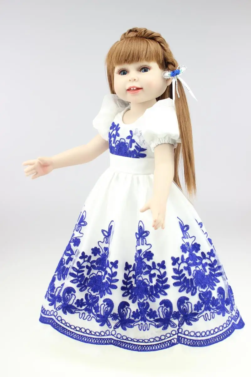 NEW 45CM American Princess Baby Dolls Realistic Girl Doll Looking 18 Inch Safe silicone Girl Dolls for Kids Gift Play House toy
NEW 45CM American Princess Baby Dolls Realistic Girl Doll Looking 18 Inch Safe silicone Girl Dolls for Kids Gift Play House toy
