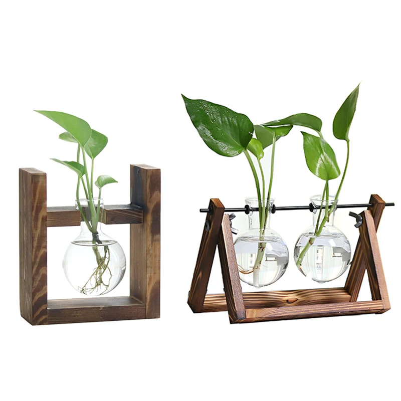 Air Planter Bulb Vases with Wood Stand Desktop Plant Flower Vase Terrarium Office Hydroponic Vase for Home Garden Decoration
Air Planter Bulb Vases with Wood Stand Desktop Plant Flower Vase Terrarium Office Hydroponic Vase for Home Garden Decoration