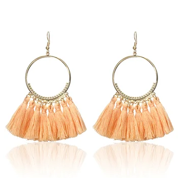 E0101 Bohemian Handmade Statement Tassel Earrings For Women Vintage Round Drop Ethic Earrings Wedding Bridal Fringed Jewelry
E0101 Bohemian Handmade Statement Tassel Earrings For Women Vintage Round Drop Ethic Earrings Wedding Bridal Fringed Jewelry