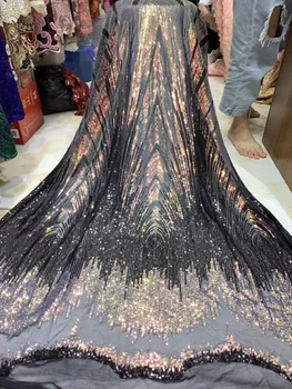 Newest balck gold Tulle Lace Fabrics African Sequins Lace Fabric Nigerian French Embroidered Mesh Laces For Party Dress
Newest balck gold Tulle Lace Fabrics African Sequins Lace Fabric Nigerian French Embroidered Mesh Laces For Party Dress