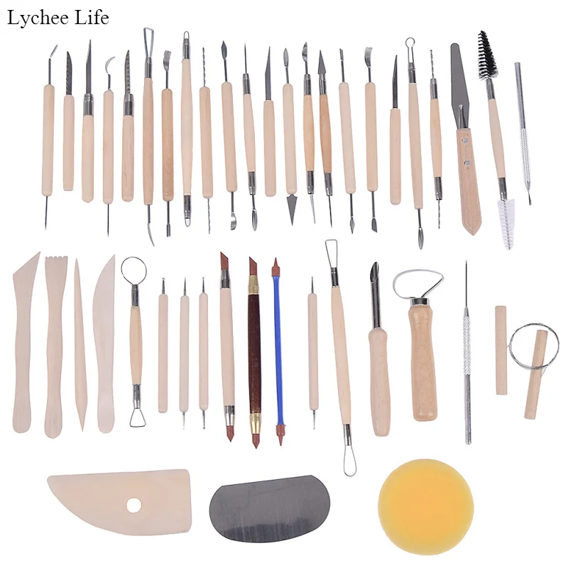 Lychee Life 42PCS DIY Pottery Clay Sculpture Sculpting Tools Set Wooden Handmade Crafts Pottery Tool Decor Accessories
Lychee Life 42PCS DIY Pottery Clay Sculpture Sculpting Tools Set Wooden Handmade Crafts Pottery Tool Decor Accessories