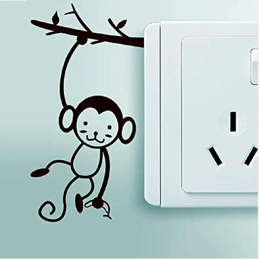 Funny Monkey Switch Sticker Removable Vinyl Wall Sticker Home Decor Mural Art Curved DIY Stickers Free Shipp Y-37
Funny Monkey Switch Sticker Removable Vinyl Wall Sticker Home Decor Mural Art Curved DIY Stickers Free Shipp Y-37