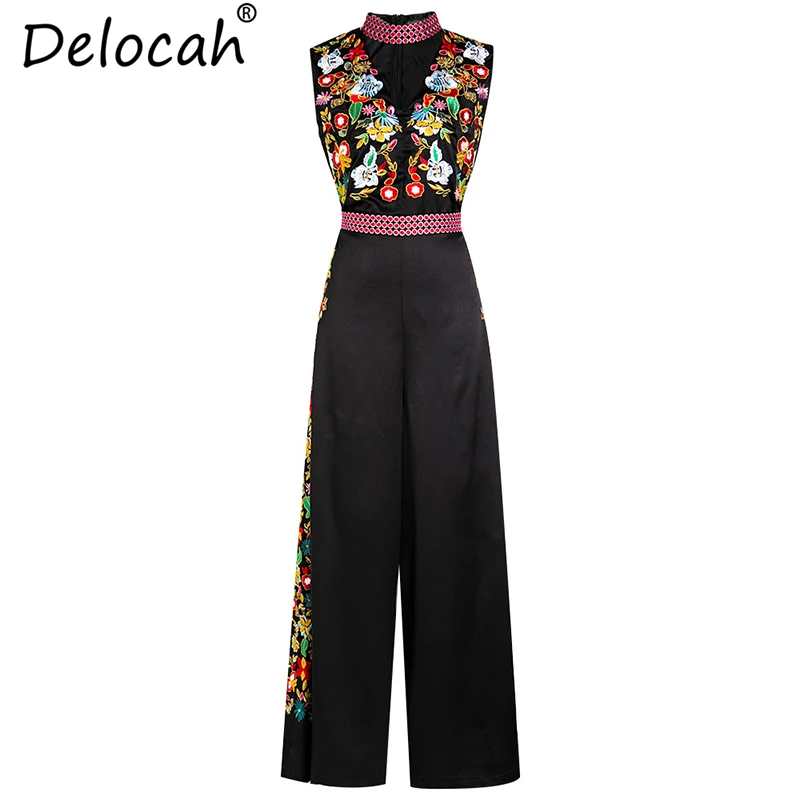 Delocah 2019 Women Summer Vintage Bodysuits Runway Fashion Sexy Deep V-Neck Floral Embroidery Elegant Collect Waist Bodysuits
Delocah 2019 Women Summer Vintage Bodysuits Runway Fashion Sexy Deep V-Neck Floral Embroidery Elegant Collect Waist Bodysuits