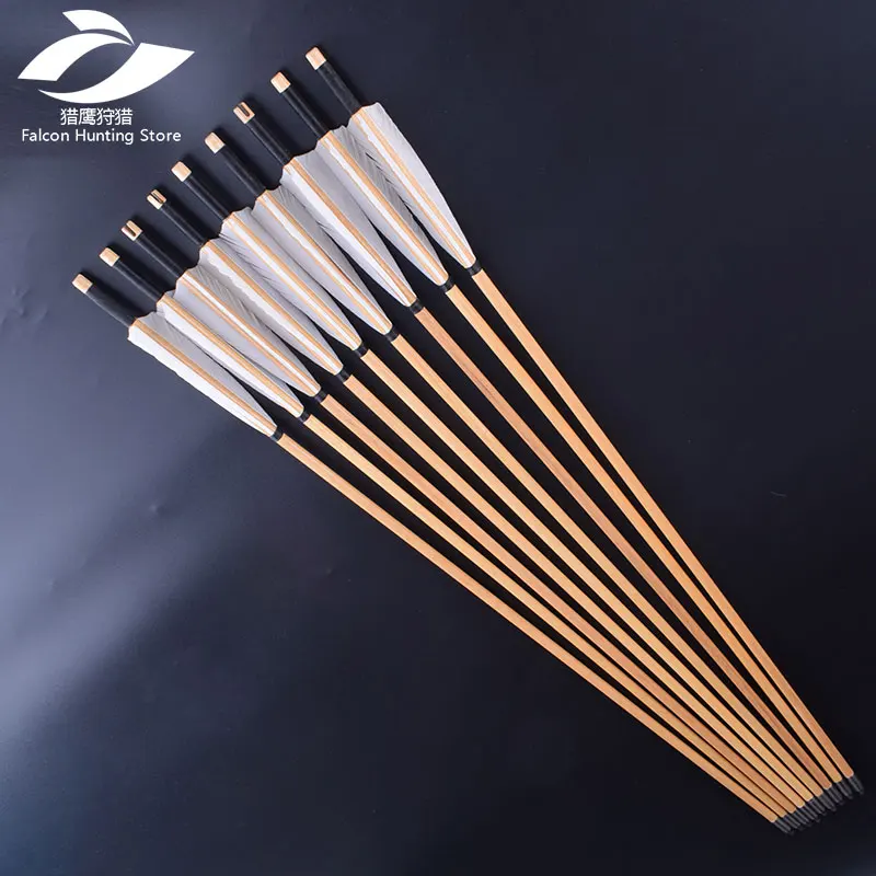 Hunting Archery Wood Arrow 12pcs Handmade Wooden Arrows 30inch(80cm) with White Turkey feather for Longbow Recurve Bow
Hunting Archery Wood Arrow 12pcs Handmade Wooden Arrows 30inch(80cm) with White Turkey feather for Longbow Recurve Bow