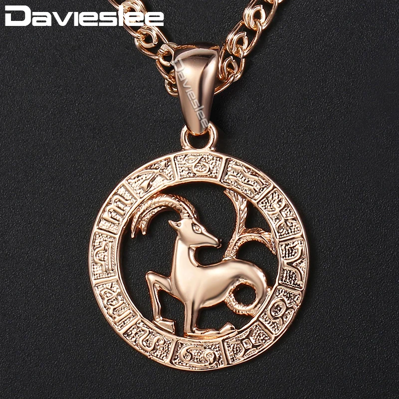 Davieslee Womens Capricorn Zodiac Sign Pendant 585 Rose Gold Constellation Pendant Necklaces For Woman Jewelry Wholesale DGP277
Davieslee Womens Capricorn Zodiac Sign Pendant 585 Rose Gold Constellation Pendant Necklaces For Woman Jewelry Wholesale DGP277