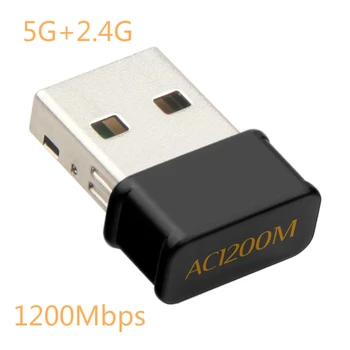 1200Mbps 2.4G 5G Dual Band Wireless Network Lan Card Adapter 802.11AC Mini USB WIFI WI-FI Dongle for WindowsXP/Vista/7/8/10 Mac
1200Mbps 2.4G 5G Dual Band Wireless Network Lan Card Adapter 802.11AC Mini USB WIFI WI-FI Dongle for WindowsXP/Vista/7/8/10 Mac