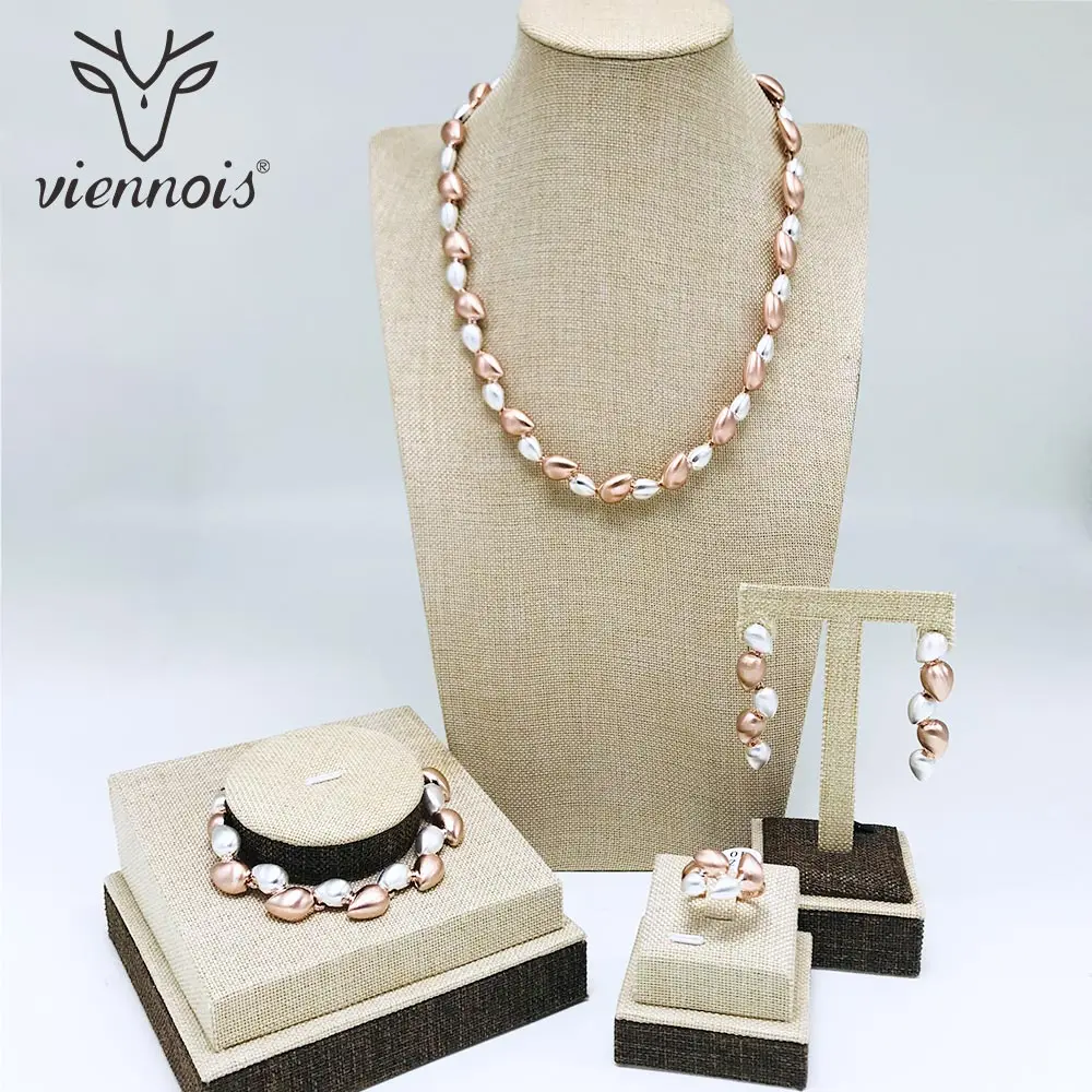Viennois Mix Silver/ Rose Gold Color Necklace Set For Women Geometric Dangle Earrings Ring Bracelet Party Jewelry Set 2019
Viennois Mix Silver/ Rose Gold Color Necklace Set For Women Geometric Dangle Earrings Ring Bracelet Party Jewelry Set 2019