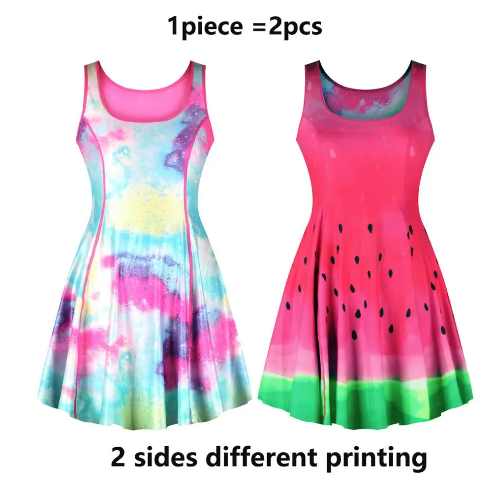 2019 Sleeveless Watermelon Print Loose Summer Dress Fashion 2 Sides Printed Casual Women Dress Robe Femme Ete Sexy Girl Dresses
2019 Sleeveless Watermelon Print Loose Summer Dress Fashion 2 Sides Printed Casual Women Dress Robe Femme Ete Sexy Girl Dresses