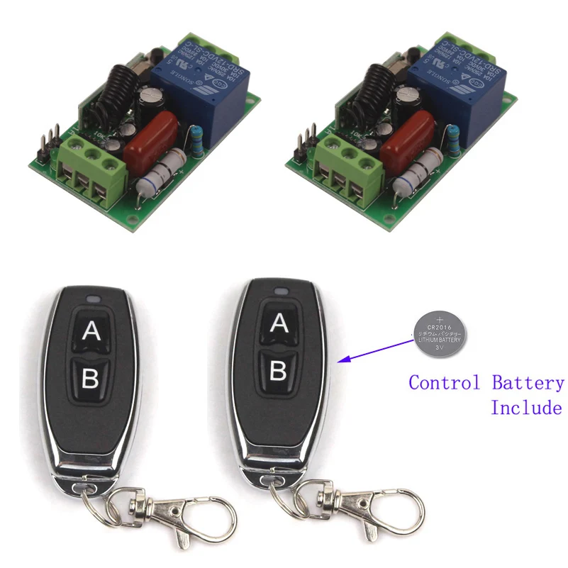 110V Smart Remote Control Switch Relay 110V Transmitter Receiver Wireless Smart Switch 4 Module Toggle 315MHz433MHz -2