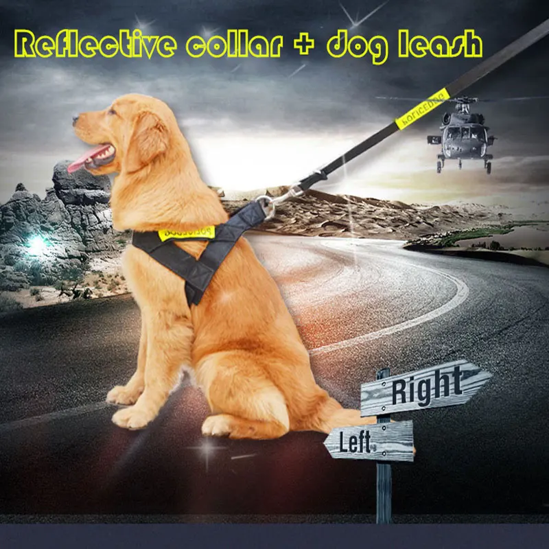Reflective Police Dog Leash Harnesses Pet Training Vest With Quick Control Handle For Medium & Large Breeds Dog Wholesale
Reflective Police Dog Leash Harnesses Pet Training Vest With Quick Control Handle For Medium & Large Breeds Dog Wholesale