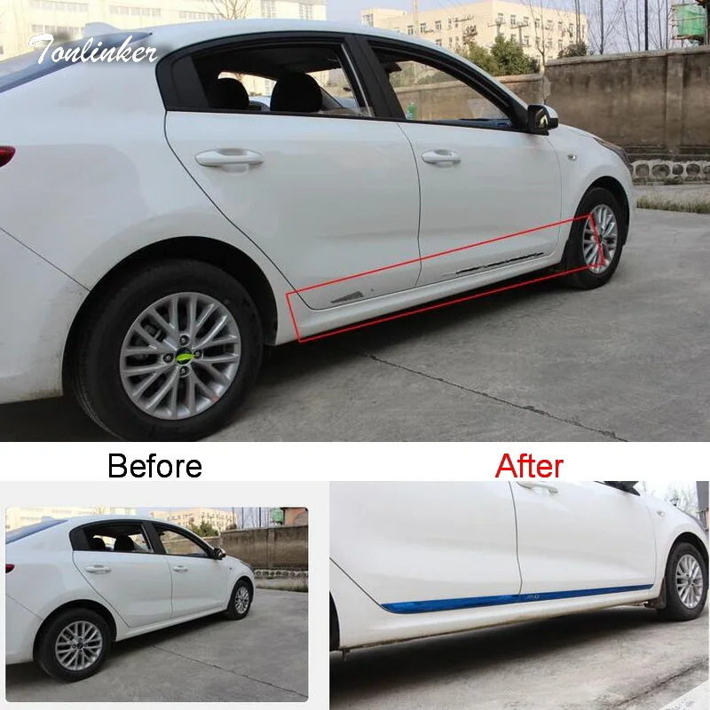Tonlinker Cover case sticker for KIA K2 RIO 2017-18 Car styling 4 pcs stainless steel door edge body decoration cover stickers
Tonlinker Cover case sticker for KIA K2 RIO 2017-18 Car styling 4 pcs stainless steel door edge body decoration cover stickers
