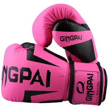 

Good Quality Pink adult kids kick boxing gloves muay thai luva de boxe Training fighting men women Grappling MMA boxing gloves