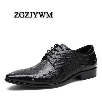 ZGZJYWM New Fashion Comfortable Genuine Leather Lace-Up Pointed Toe Crocodile Pattern Flat Man Casual Classic Gentleman Shoes
ZGZJYWM New Fashion Comfortable Genuine Leather Lace-Up Pointed Toe Crocodile Pattern Flat Man Casual Classic Gentleman Shoes