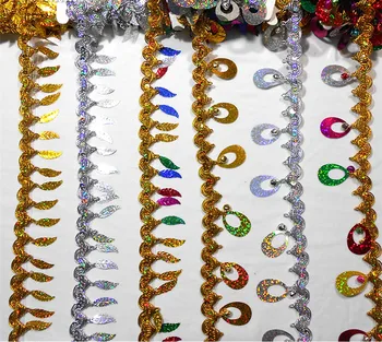 Sequins Tassel Lace Trim Fabric Gold Leaves Lace For Dance Performance Skirt Sew Garment Materials Decoration Accessories
Sequins Tassel Lace Trim Fabric Gold Leaves Lace For Dance Performance Skirt Sew Garment Materials Decoration Accessories