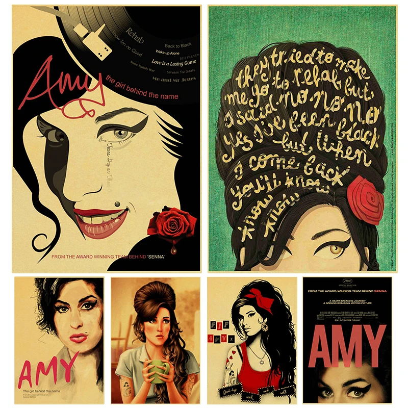 Singer Amy Winehouse Music Classic Vintage Poster painting Decorative Wall Stickers Home Posters Art home Decor
Singer Amy Winehouse Music Classic Vintage Poster painting Decorative Wall Stickers Home Posters Art home Decor