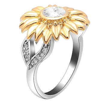 UFOORO AAA CZ stone ring jewelry bague Femme silver color cute sunflower gold crystal wedding rings for women gift dropshipping
UFOORO AAA CZ stone ring jewelry bague Femme silver color cute sunflower gold crystal wedding rings for women gift dropshipping