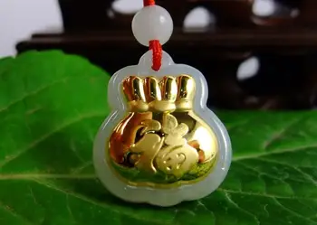 Gold inlaid jade, gold inlaid jade pendant, small blessing bag, jade pendantH26#
Gold inlaid jade, gold inlaid jade pendant, small blessing bag, jade pendantH26#