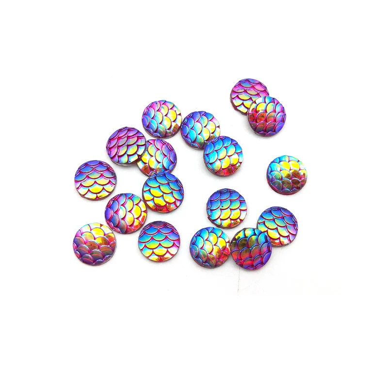 50pcs/lot 10mm Half Acrylic Beads Round Flat Back AB Color Fish Scale Beads Resin Embellishment Scrapbooking Diy Crafts Making
50pcs/lot 10mm Half Acrylic Beads Round Flat Back AB Color Fish Scale Beads Resin Embellishment Scrapbooking Diy Crafts Making
