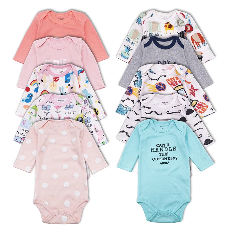 5 Pcs/lot Baby Bodysuits Infant Jumpsuits Long Sleeve Overalls Cotton Coveralls Boy Girls Baby Clothing Set Unisex baby clothes
5 Pcs/lot Baby Bodysuits Infant Jumpsuits Long Sleeve Overalls Cotton Coveralls Boy Girls Baby Clothing Set Unisex baby clothes
