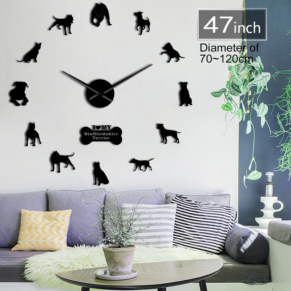 Staffordshire Bull Terrier DIY Big Wall Clock Staffie DIY Giant Wall Art Decorative Wall Watch Dog Breed Ornament Memorial Gift
Staffordshire Bull Terrier DIY Big Wall Clock Staffie DIY Giant Wall Art Decorative Wall Watch Dog Breed Ornament Memorial Gift