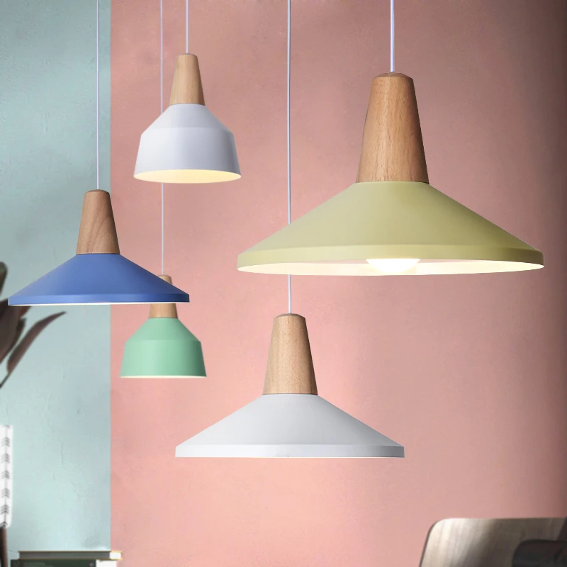 Modern pendant light Wood and aluminum lamp colorful restaurant bar coffee dining room LED hanging light fixture
Modern pendant light Wood and aluminum lamp colorful restaurant bar coffee dining room LED hanging light fixture