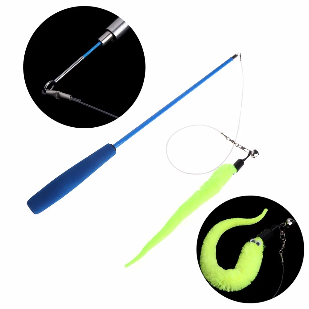 Pet Cat Toy Retractable Wand with Worm Interactive Funny Training Teaser Cat Kitten Stick Toys Pet Supplies Multicolor C42
Pet Cat Toy Retractable Wand with Worm Interactive Funny Training Teaser Cat Kitten Stick Toys Pet Supplies Multicolor C42