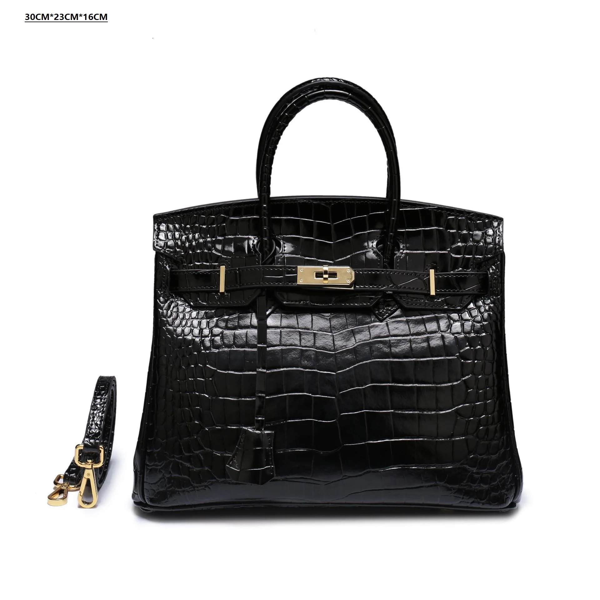 

Best-selling new high-quality platinum bag fashion single-shoulder diagonal lady bag crocodile pattern leather Lady Bag Handbag