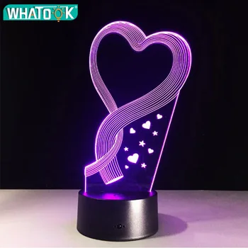3D Illusion Heart LED Night Light Luminaria Romantic Atmosphere Table Lamp Home Decor Gadget Nightlight Valentine's Day gift
3D Illusion Heart LED Night Light Luminaria Romantic Atmosphere Table Lamp Home Decor Gadget Nightlight Valentine's Day gift