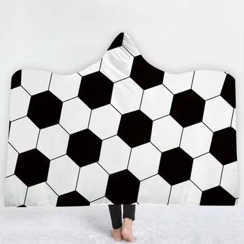 Football pattern Blanket keep Warm soft comfortable sofa blanket with hat black white simple style blanket sell well
Football pattern Blanket keep Warm soft comfortable sofa blanket with hat black white simple style blanket sell well
