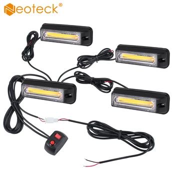 Neoteck 4 pcs Flashing Light with mounting bracket 9cm COB/13cm COB 12V/24v for TRUCKS, LORRYS, TRACTORS, FORKLIFT etc 
Neoteck 4 pcs Flashing Light with mounting bracket 9cm COB/13cm COB 12V/24v for TRUCKS, LORRYS, TRACTORS, FORKLIFT etc