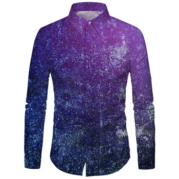 Cloudstyle Mens Space Shirt New Design Nebula Printed Fashion Long Sleeve Hawaiian Shirts Fall Socail Streetwear Camisas Hombre 
Cloudstyle Mens Space Shirt New Design Nebula Printed Fashion Long Sleeve Hawaiian Shirts Fall Socail Streetwear Camisas Hombre