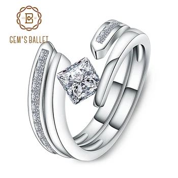Gem's Ballet Double Row Wrap 925 Sterling Silver Princess-Cut Cubic Zirconia Wedding Anniversary Ring For Woman Fashion Jewelry
Gem's Ballet Double Row Wrap 925 Sterling Silver Princess-Cut Cubic Zirconia Wedding Anniversary Ring For Woman Fashion Jewelry