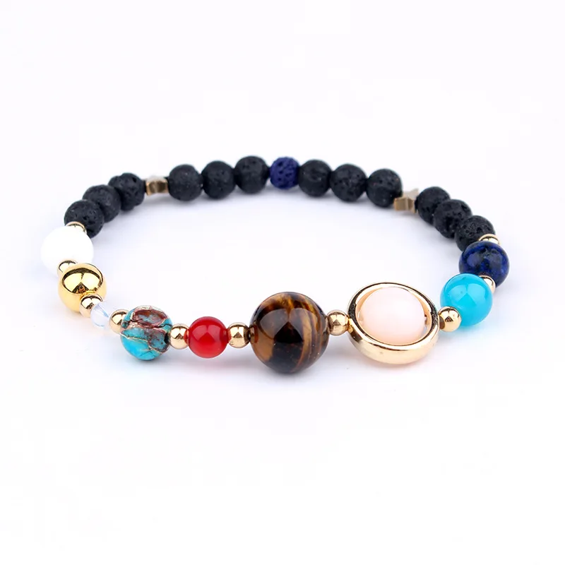 Black Volcanic Lava Stone Universe Eight Planet Beaded bracelet For Women Men girl galaxy solar system Bracelets Fashion Jewelry
Black Volcanic Lava Stone Universe Eight Planet Beaded bracelet For Women Men girl galaxy solar system Bracelets Fashion Jewelry