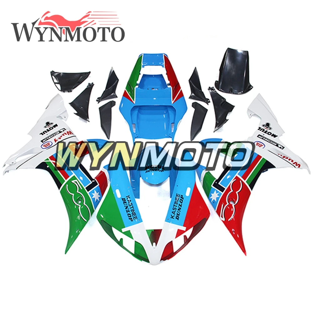 YZF R1 02-03 полные Обтекатели из АБС-пластика для Yamaha YZF1000 R1 2002 2003 инъекция корпуса мотоцикла глянцевый синий зеленый кузов
YZF R1 02-03 полные Обтекатели из АБС-пластика для Yamaha YZF1000 R1 2002 2003 инъекция корпуса мотоцикла глянцевый синий зеленый кузов