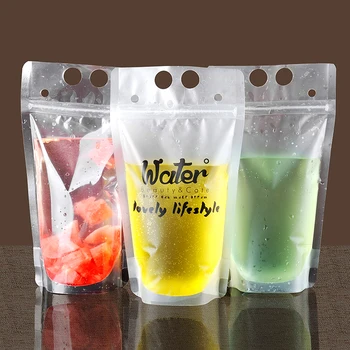 50PCS 500ml juice beverage bag bag Khaled thickened high permeability portable bag self-supporting transparent matte cold bag 
50PCS 500ml juice beverage bag bag Khaled thickened high permeability portable bag self-supporting transparent matte cold bag