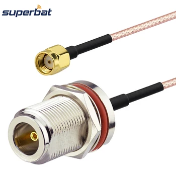 Superbat RF N-Type Female Bulkhead O-ring to RP-SMA Male Plug Connector Coax Pigtail Cable RG316 15CM for Wireless Antenna
Superbat RF N-Type Female Bulkhead O-ring to RP-SMA Male Plug Connector Coax Pigtail Cable RG316 15CM for Wireless Antenna