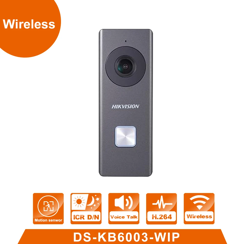

WiFi Video Doorbell DS-KB6403-WIP Built-in Omnidirectional Microphone and Loudspeaker 2MP 12V Power Replace DS-KB6003-WIP